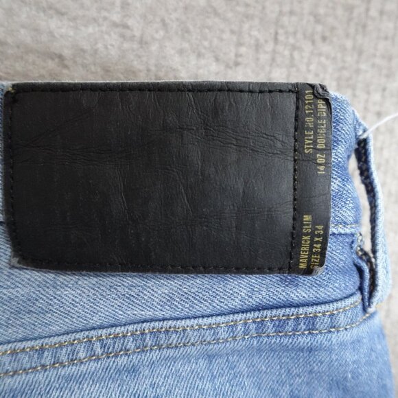 Buck Mason Jeans 34 x 32 Blue Straight Button Fly - Picture 11 of 11